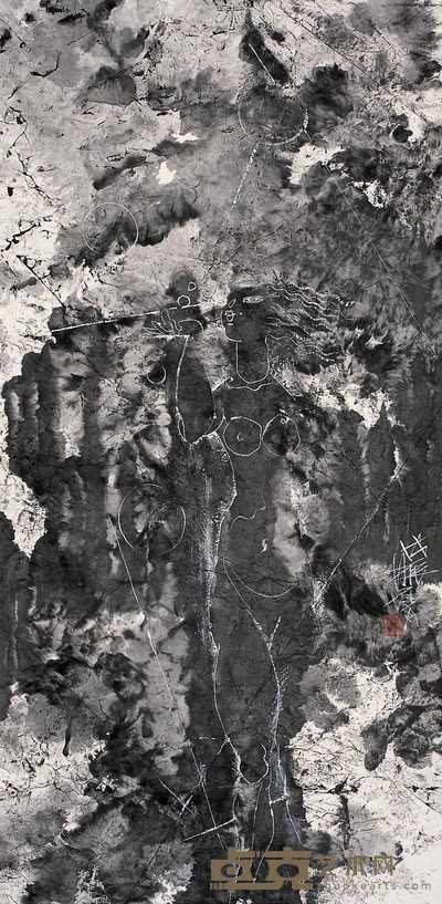 林墉 幻象 镜心 135×67cm